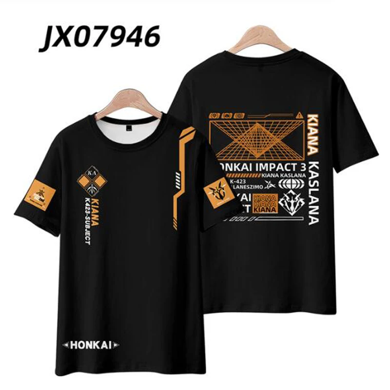 T-shirt à manches courtes pour hommes et femmes, anime japonais, Honkai Impact 3rd 3D, costume de cosplay, Kiana, Kaslana, Yae, Sakura, Hip Hop, Zones Me