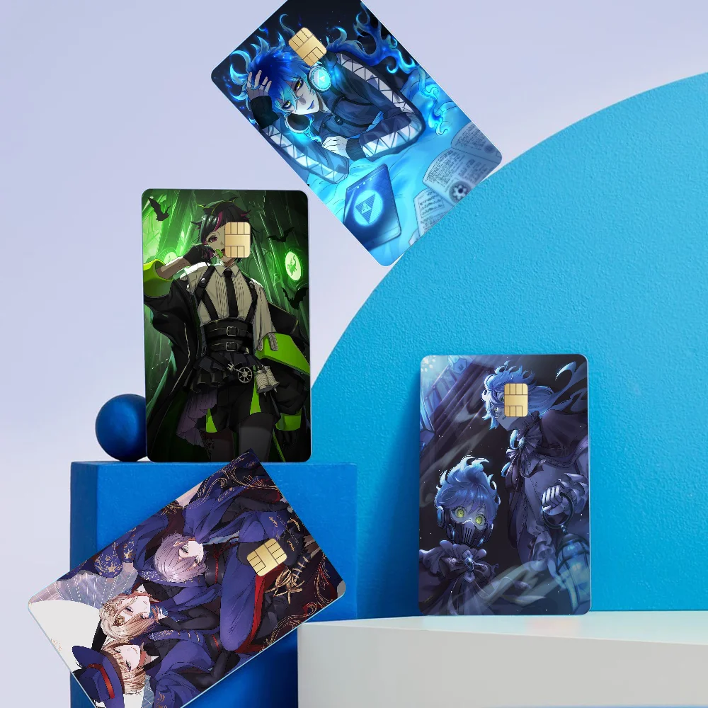 Anime Game Posters T-Twisted W-Wonderland Anime Funny Shell On Off Ultra Thin No Fade Sticker Skin Cover Film Debit Credit Card