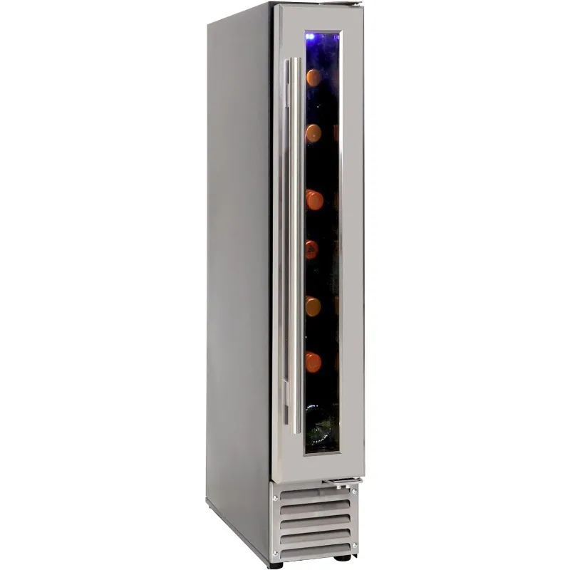 Ultra-slim Built-in Undercounter Wine Refrigerator Digital Touch Control Front Vent Design Stainless Steel Door Frame