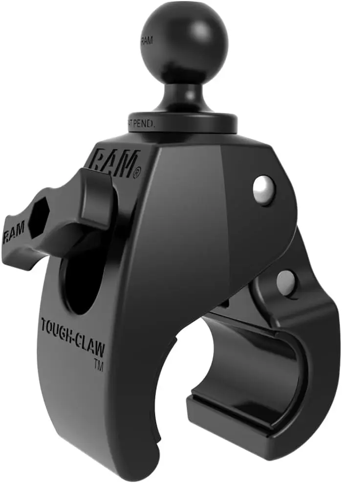 

Tough-Claw Clamp Base with 1" Ball, Rail & Handlebar Mount for Phone, Tablet & Device Holders