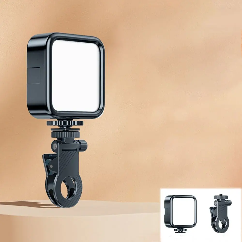 Practical Portable Selfie Fill Light Adjustable RGB Three-color LED Video Light with Clamp Handheld Phone Fill Light Outdoor
