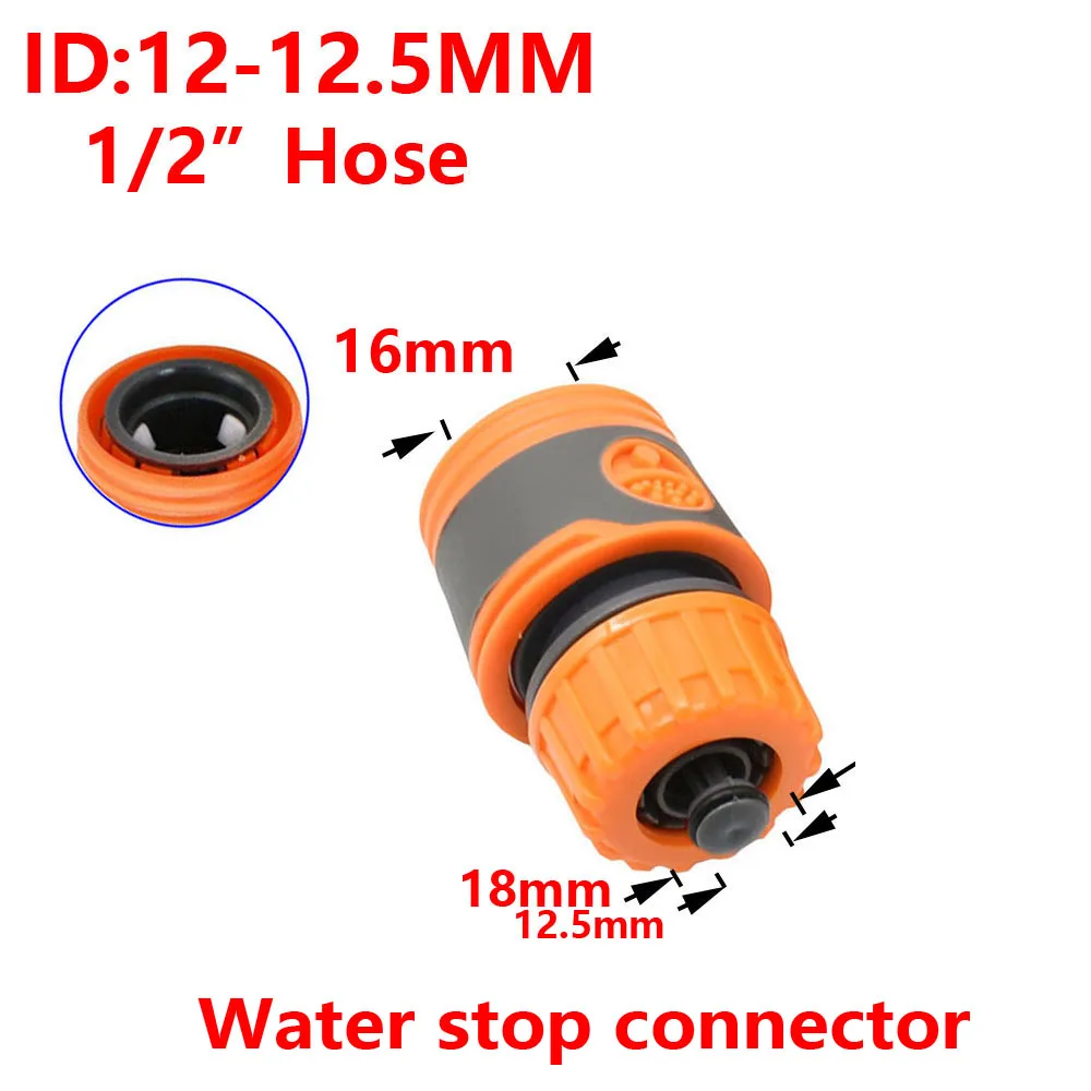 Garden Hose Quick Connector 1/2 3/4 1 Inch Pipe Stopwash Coupler Water Tap Irrigation Car Wash Water Gun Fitting 16/20/32mm