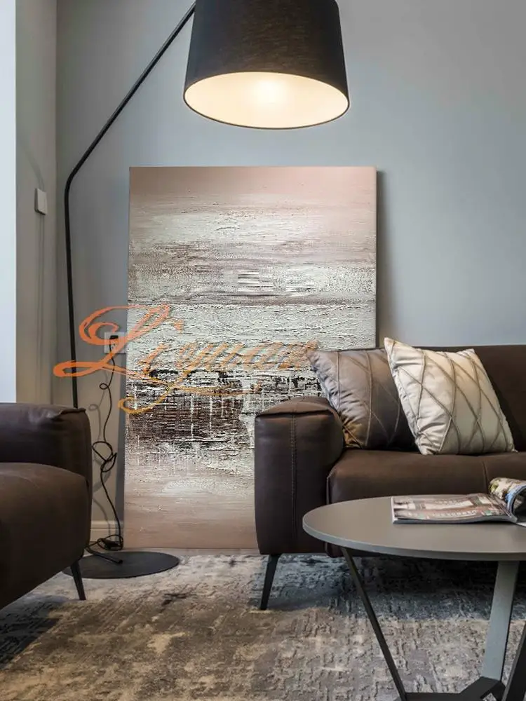 

Hand Drawn Abstract Oil Painting Wall Art On Canvas Thick Texture Mural Living Room Background Picture Home Decor Frameless