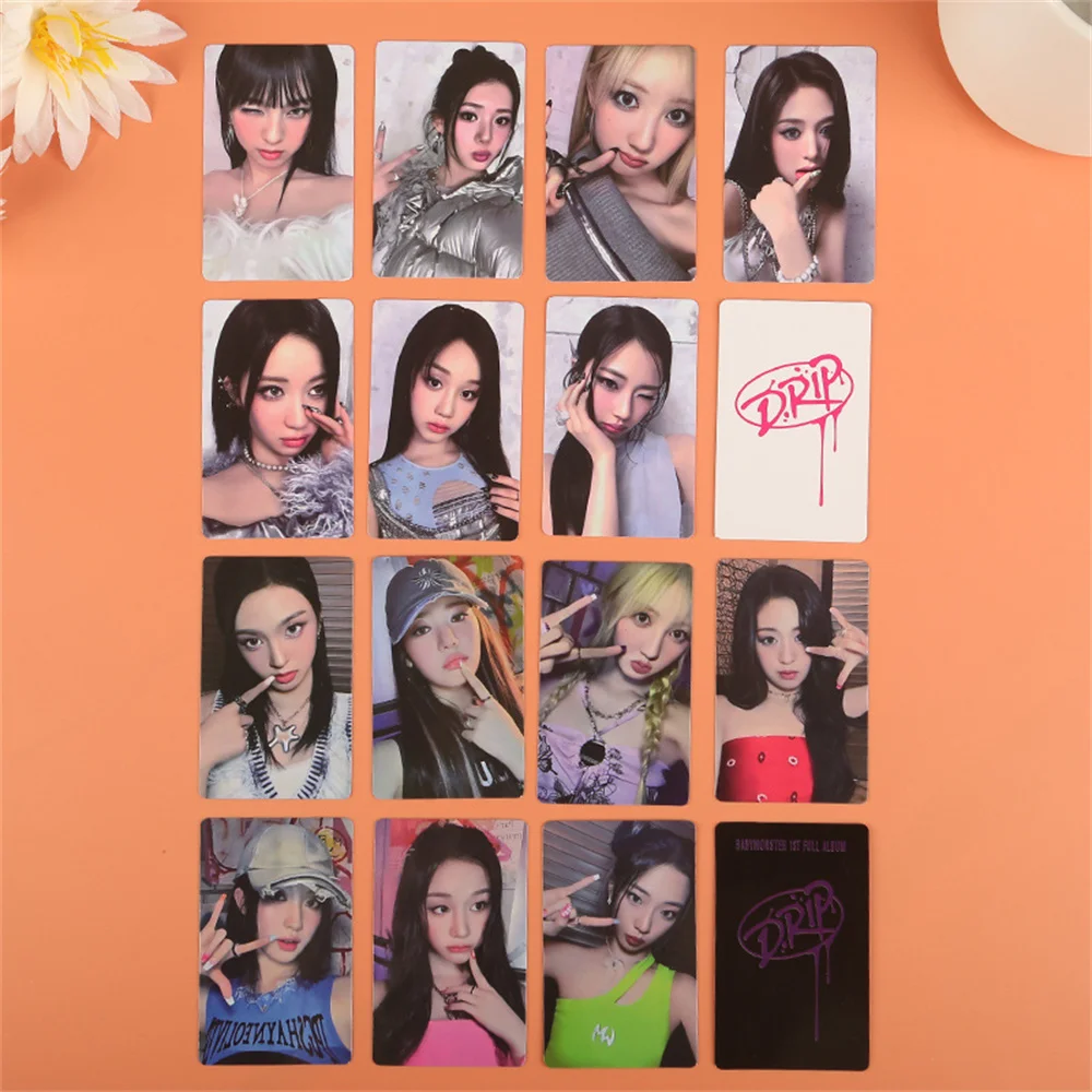 KPOP BABYMONSTER フォトカード DRIP アルバムポストカード RUKA PHARITA ASA AHYEON RAMI CHIQUITA 両面ロモカードファン収集ギフト