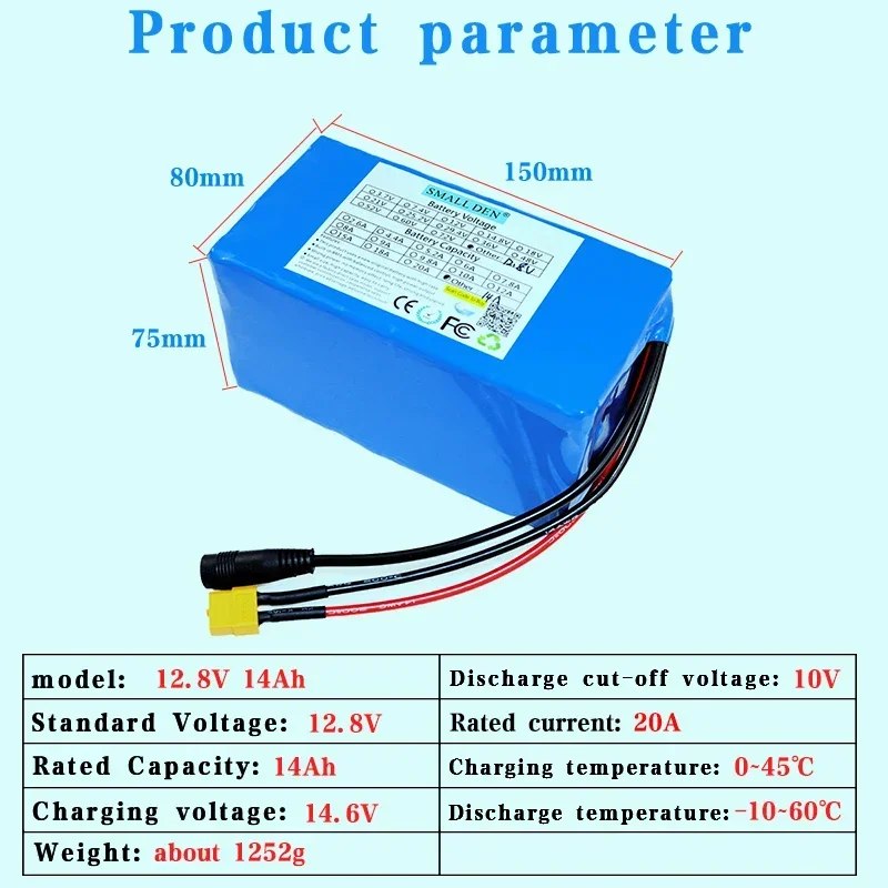 12.8V 21Ah 42Ah Lifepo4 battery pack 4S 32700 Built-in 30A Same port charge and discharge balance BMS 12V Power Supply+Charger