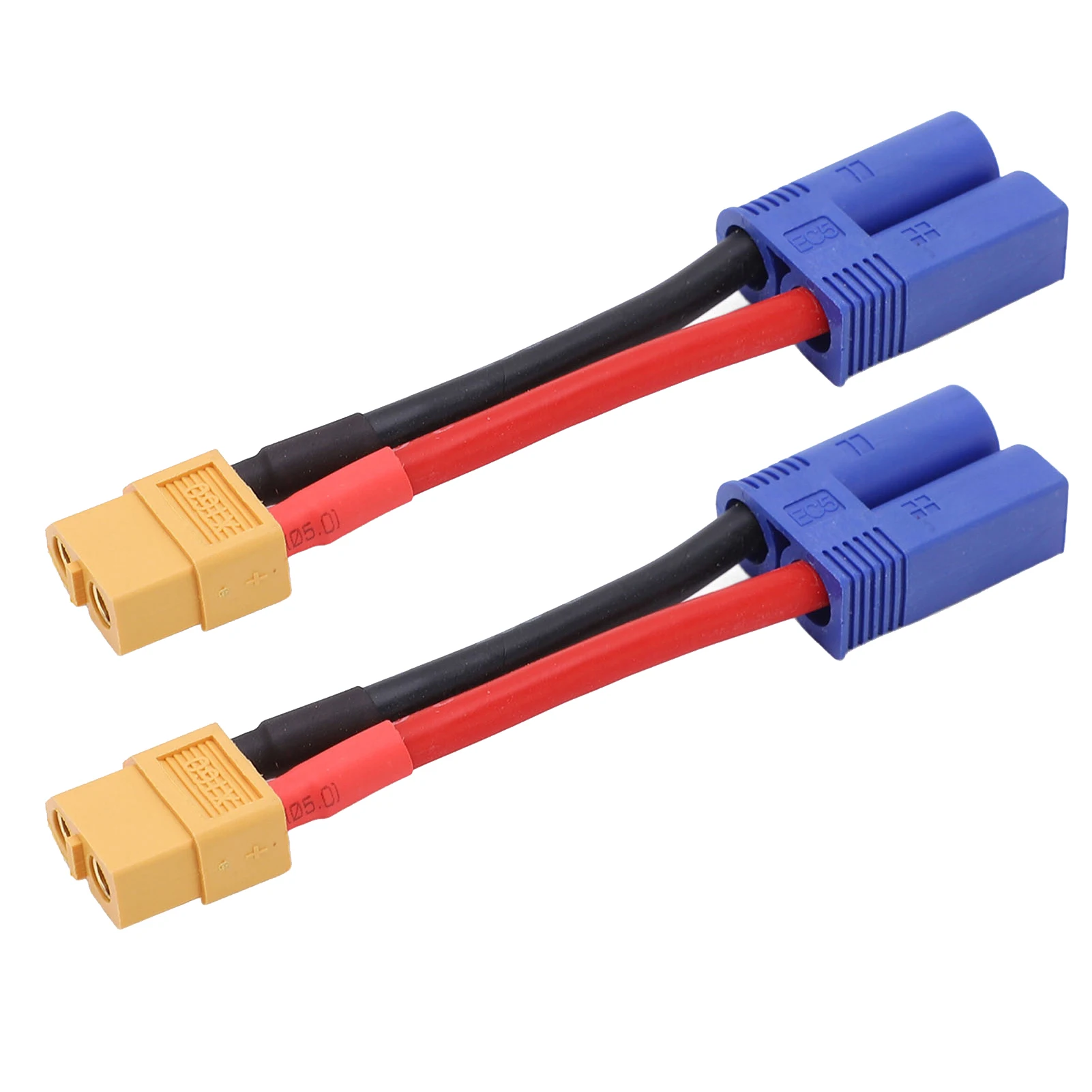 XT60 Female to EC5 Male Connector Adapter Cable 12AWG Silicone Wire for RC Car Airplane 3.74in RC Battery Adapter Cable