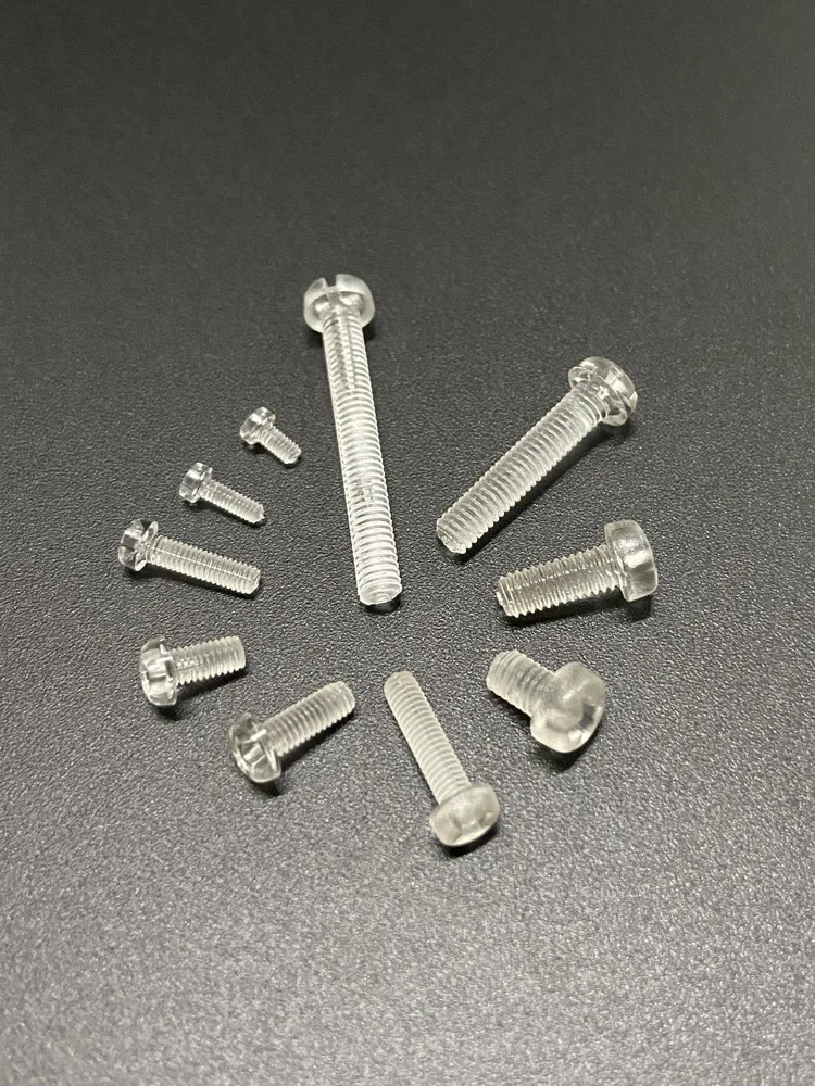 M2 M2.5 M3 M4 Plastic Screws with round Head And Cross Pattern Mechanical Teeth for PC Hardware Fasteners