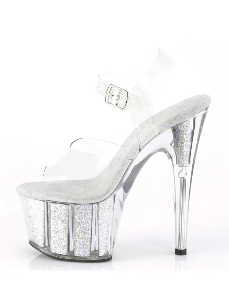 Exotic Stripper luxury shoes 6 inch for women Sandals15cm High Heels Sexy Gothic Fetish Strip Pole Dance Platform Clear peep toe