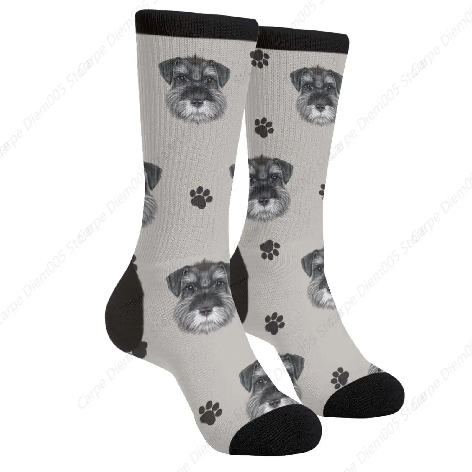 

Носки для собак шнауцера, новинка, забавные носки для экипажа, сумасшедшие подарки для мужчин и женщин