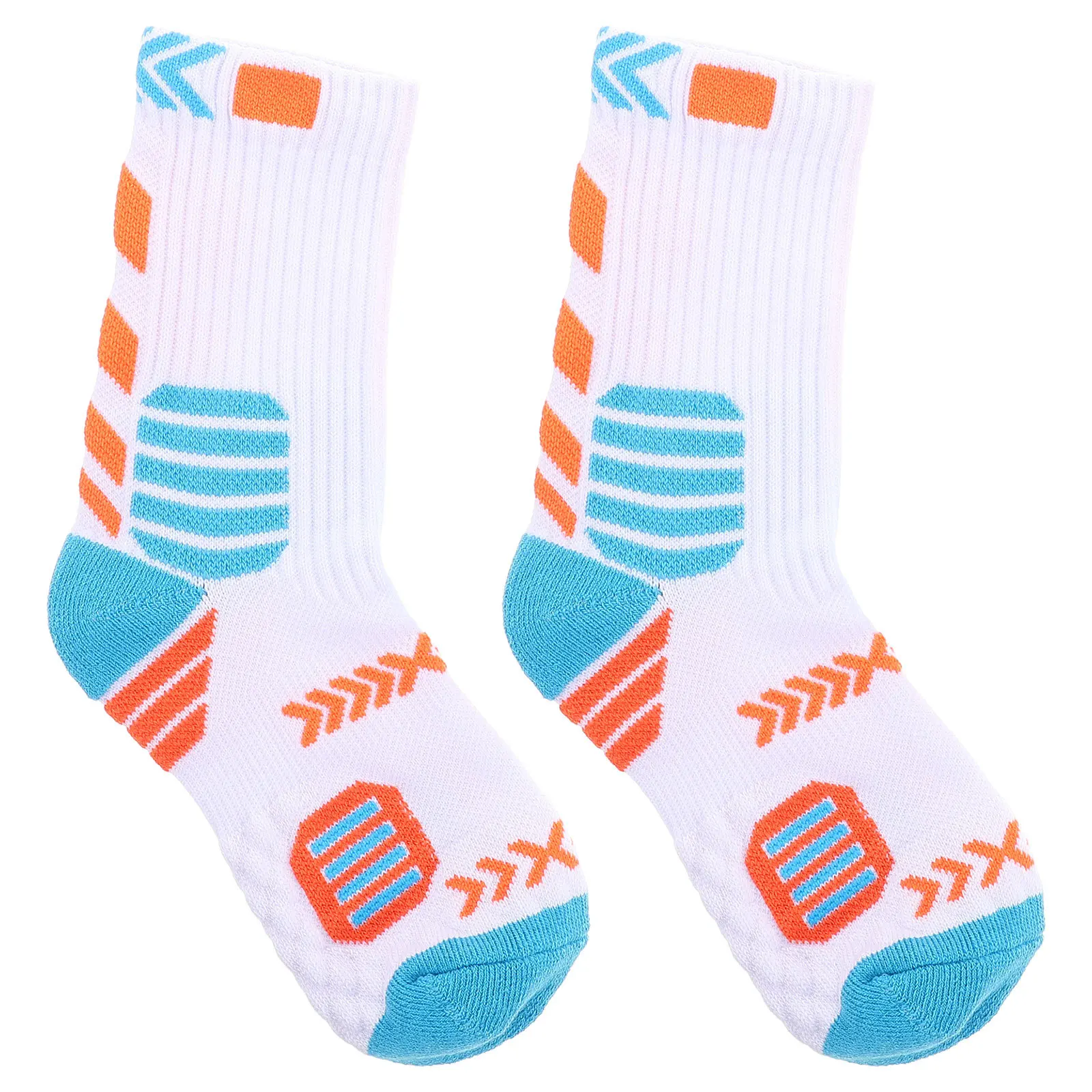 

1Pair Kids High Top Basketball Socks Thick Bottom Antislip Breathable Sports Mid Calf Socks for Training Outdoor Games