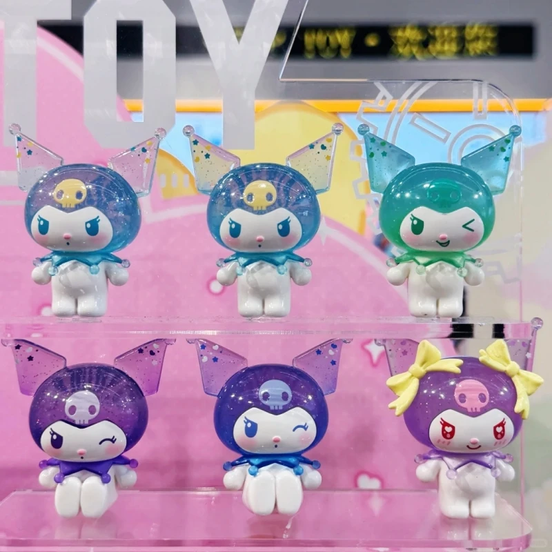 

Hot Genuine My Melody $ Kuromi Ramune Style Mini Figure Surprise Bag Blind Box Desktop Ornament Cute Doll Model Collection Gifts