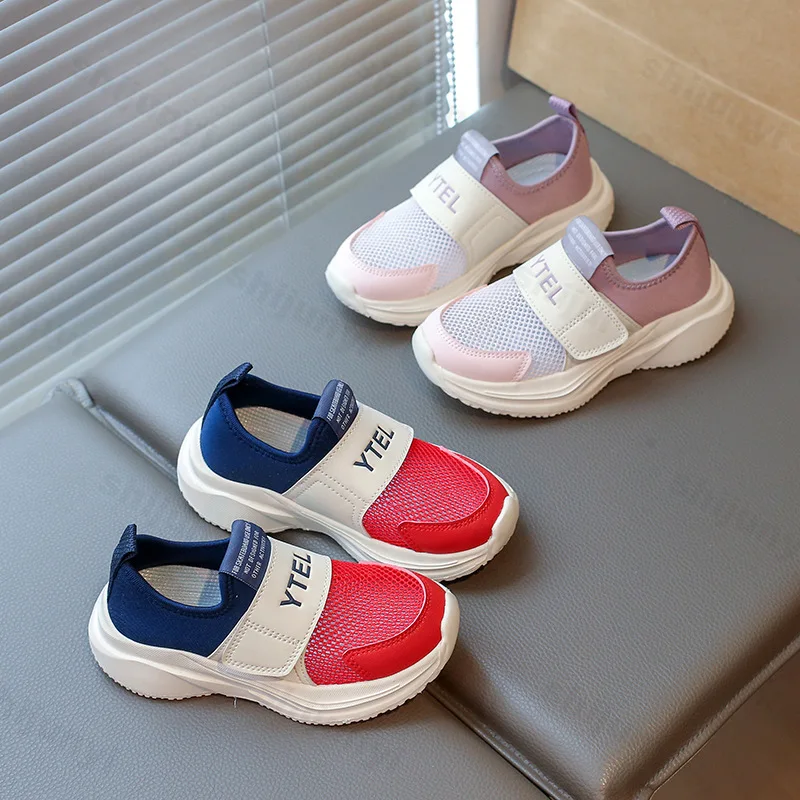 

Children's Fashion Trend Casual Sports Thick Sole Shoes 2025 New Autumn Boy's Mesh Hollow Breathable Comfortable Chunky Sneakers