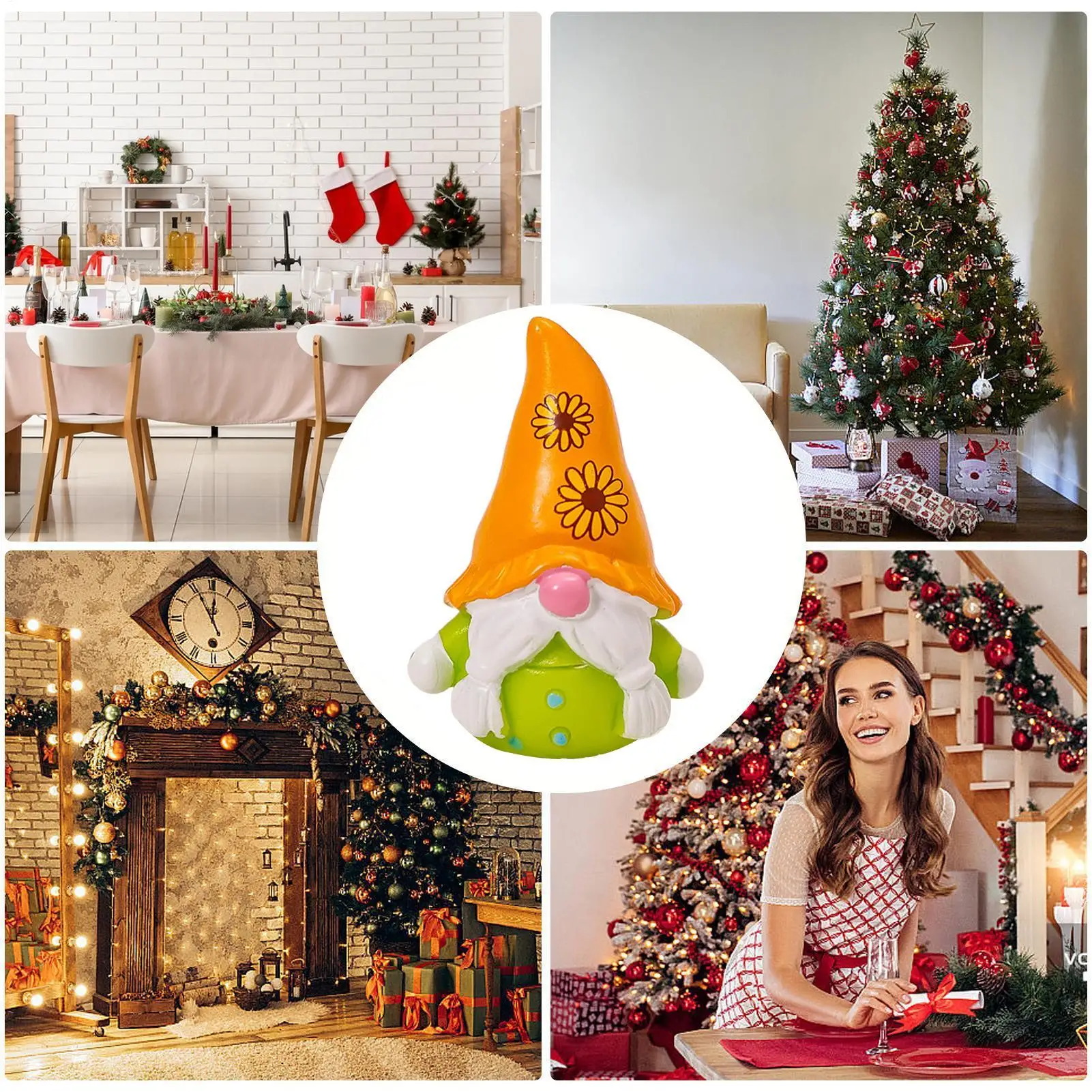 Dwarf Figure Realistic Collectible Christmas Decor Witch Figure For Porch Dining Table Mantel Windowsill Bedside Kids Children