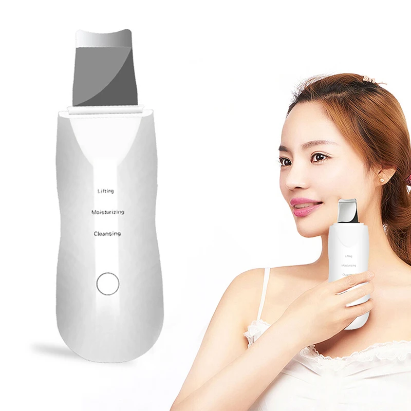Hotest Ultrasonic Scrubber Peeling Blackhead Remover Deep Face Cleaning Ultrasonic Ion Ance Pore Cleaner Facial Shovel Cleanser
