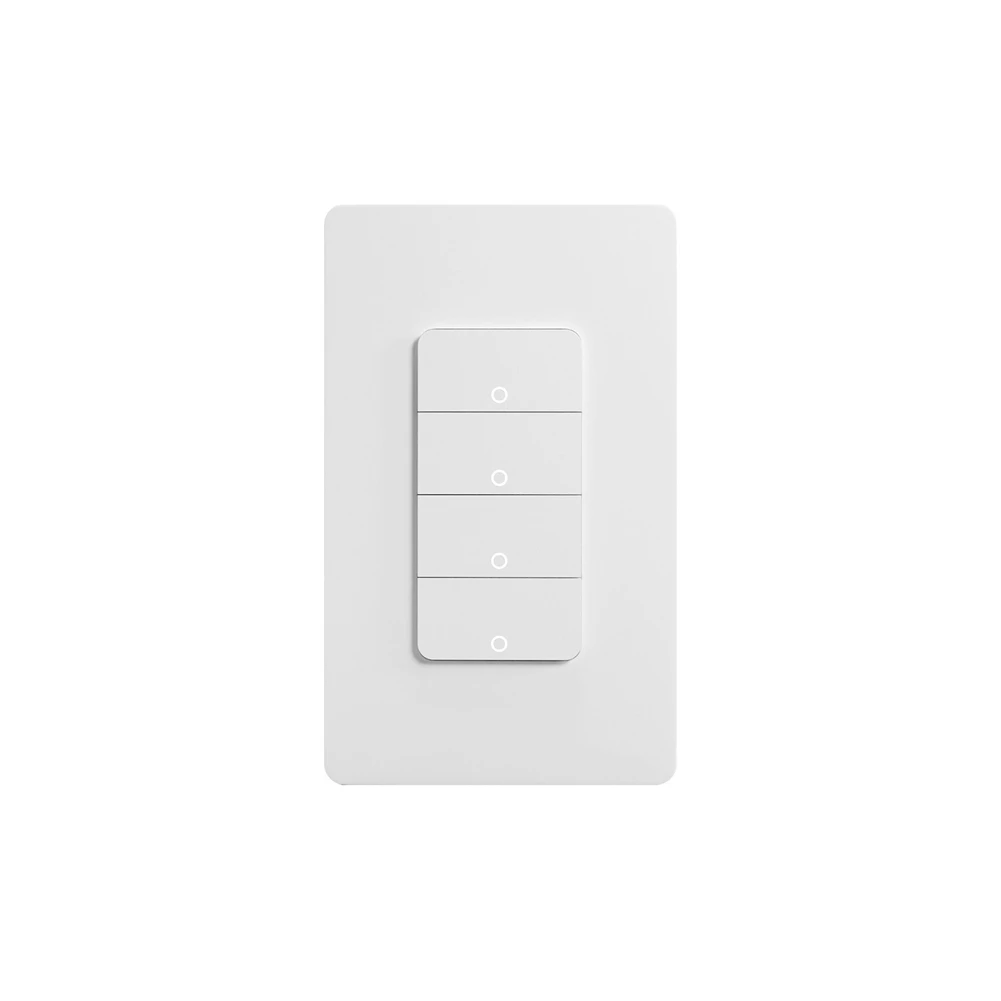 THIVN-Matter Wifi Smart Light Switch 4-Gang US Push Button Wall Switch APP Voice Control Work With Alexa Google Home