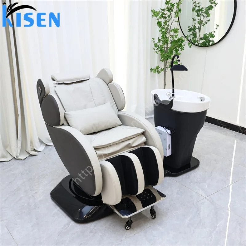 custom.Luxury Rotation Hair Washing Chair Modern Spa Salon Hair Washing Spa Therapy Thai Shampoo Massage Bed Barbersho - view 5