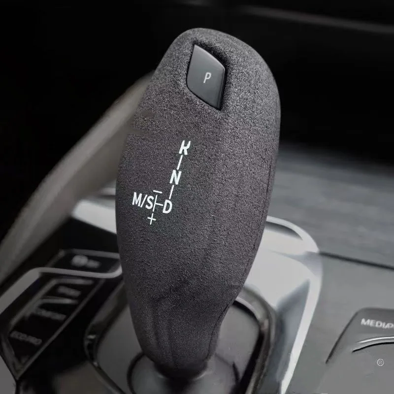 

Suede Leather Overlays Protector Gear Shift Knob Cover Car Accessories Auto LHD Trim For BMW X3 X4 5 Series 6 Series GT 7 Series