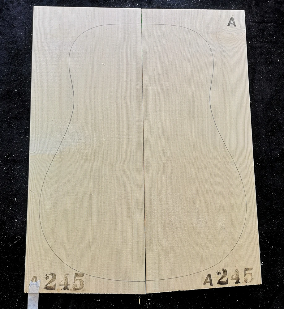 HUATOOL-A  European Spruce Top Alpine White Pine Solid Body Professional Guitar Material