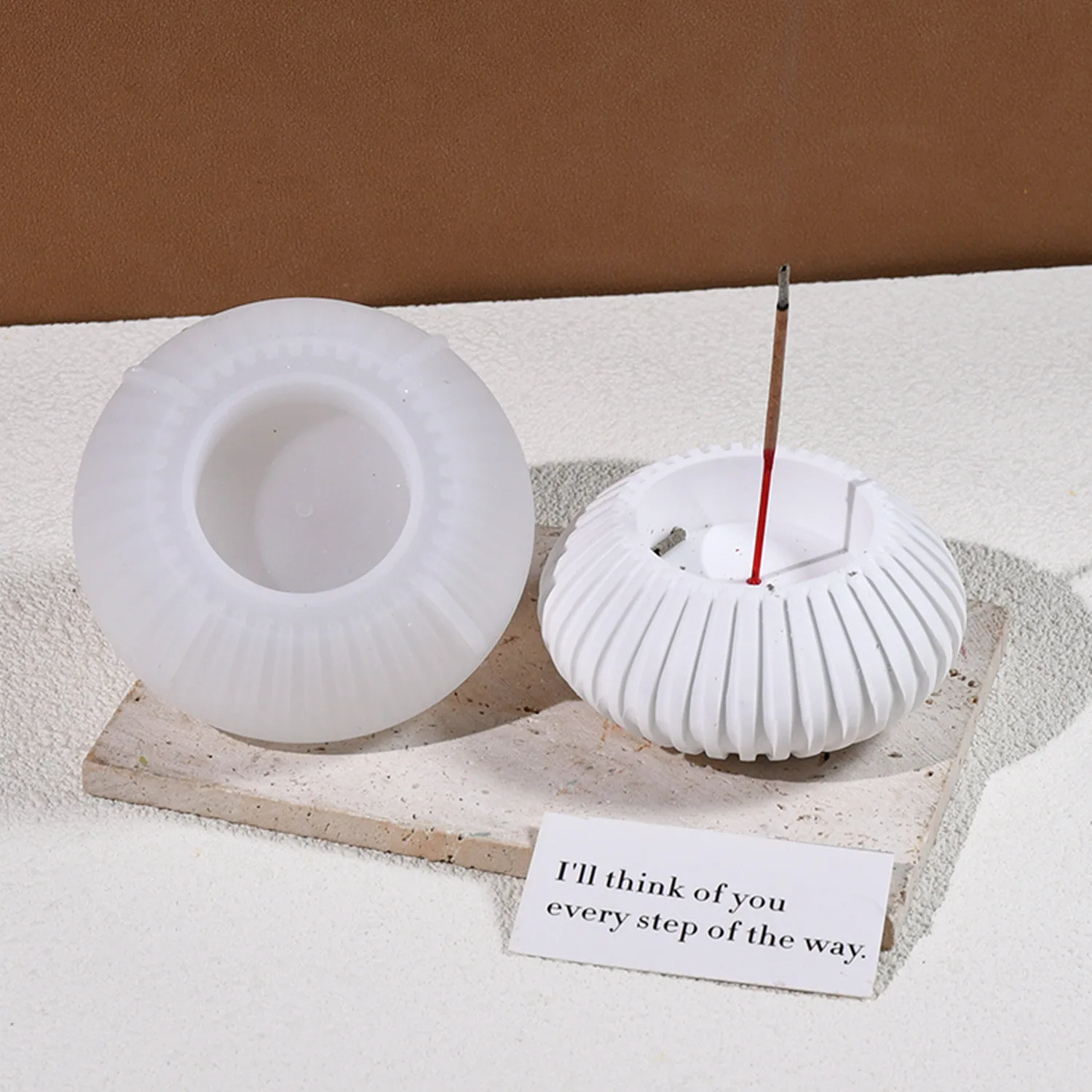 

2Pcs Silicone Mold Ball Shape Spherical Incense Holder Mold Resin Wax Making Molds DIY Casting Tools Home