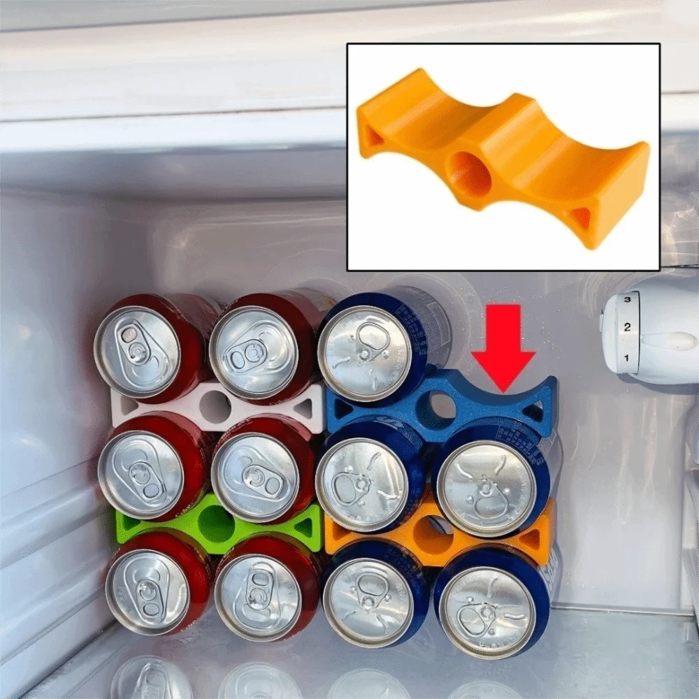 Simple 3D Printed Can Stacker Organizer Stable Plastic Beverage Can Holder Space Saving Soda Can Stacker Fridge