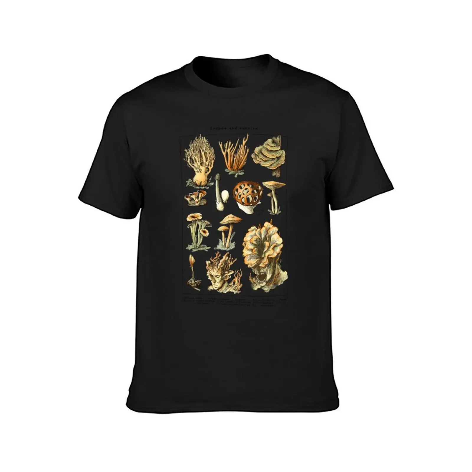 Endure and Survive - The last of us - Cordyceps mushrooms dark T-Shirt sweat oversizeds mens graphic t-shirts hip hop