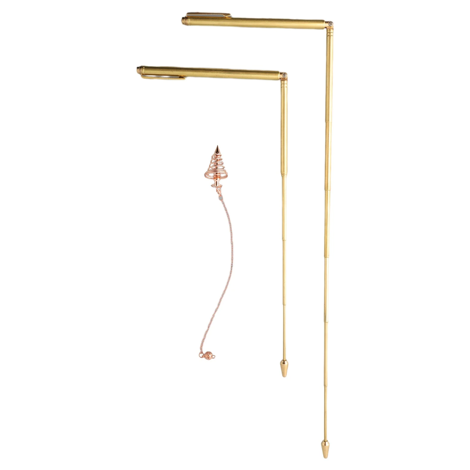 Imagem -04 - Pure Copper Metal Detector Rod Bruxa de Água Dragão Portátil Buscando Ferramenta Radiestesia Rod Pêndulo Pingente Pcs 99.9