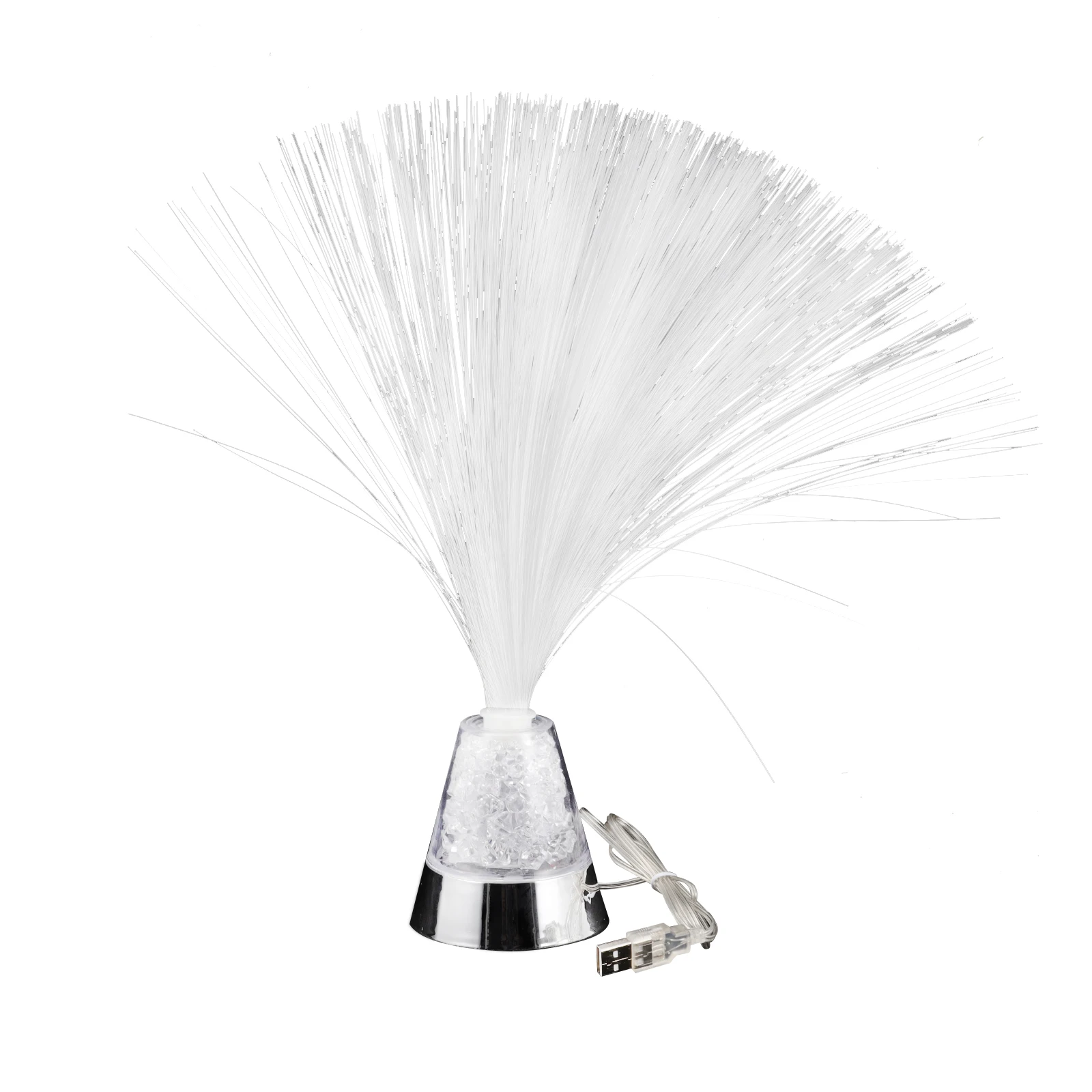 Lampada da tavolo con luce in fibra ottica che cambia colore 3D Rgb, luce notturna per la lampada decorativa da tavolo domestica