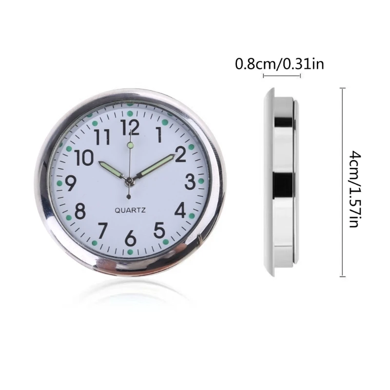 Convenient Car Clock for Dashboard Bright Car Dashboard Clock Noctilucence Vehicle Clock with Clip Accuract Car Clock