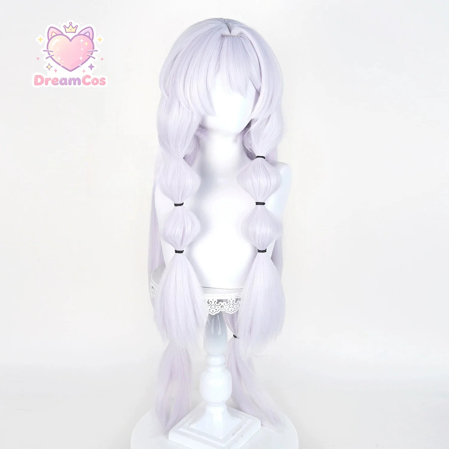 Peluca de cosplay de Bebe de Puella Magi Madoka Magica, Walpurgisnacht: Rising, hecha con fibras sintéticas gruesas y de textura suave, DreamCos.