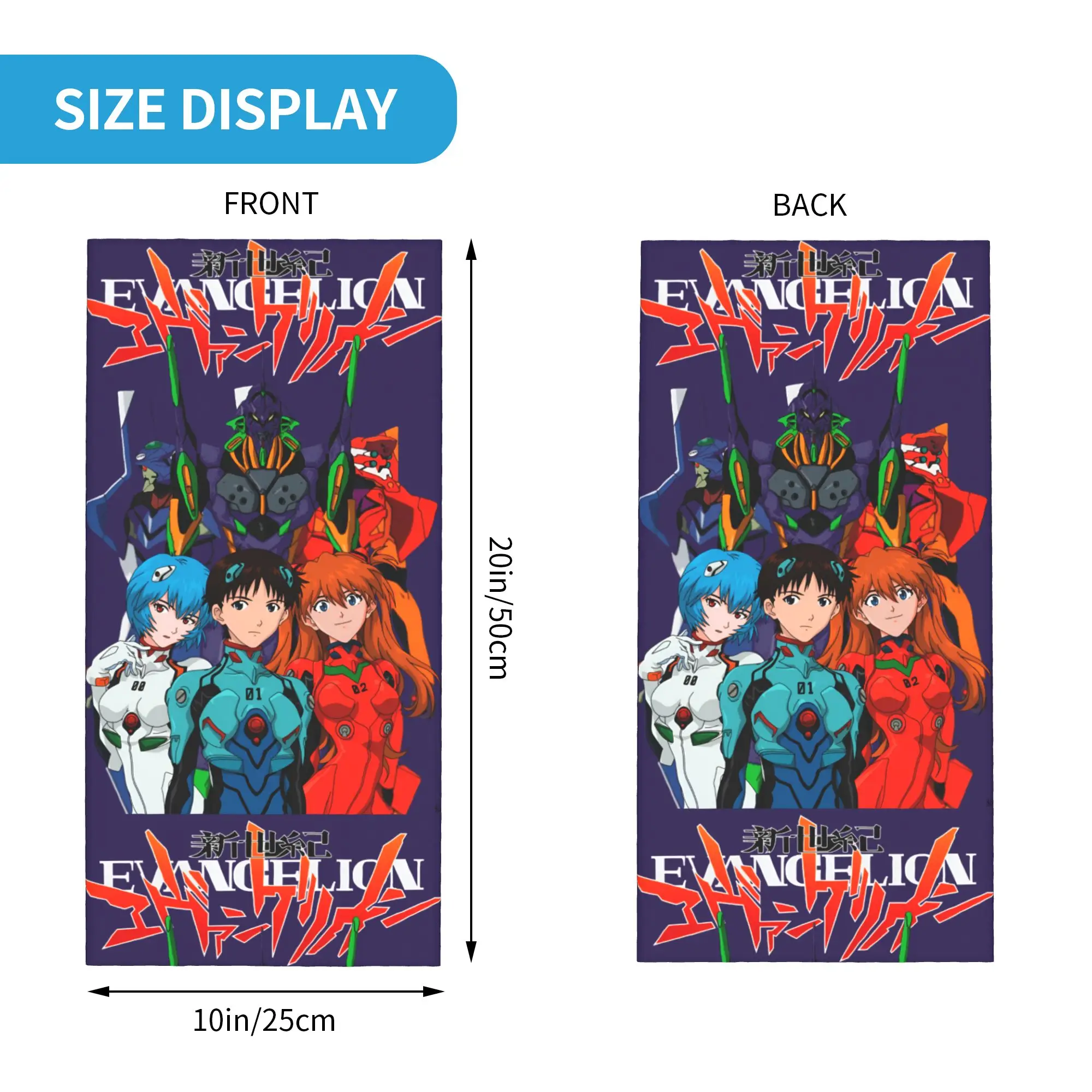 Custom E-Evangelions Bandana Winter Neck Warmer Men Windproof Wrap Face Scarf for Ski Mecha Style Cartoon Comic Gaiter Headband