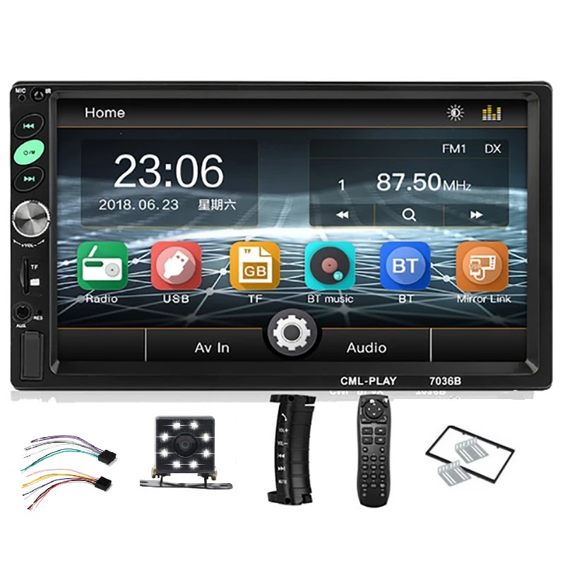 

2Din Car Radio 7 Inch Press Android Player With Bluetooth Subwoofer MP5 Player Radio Bluetooth Tape Recorder With Rear View Came