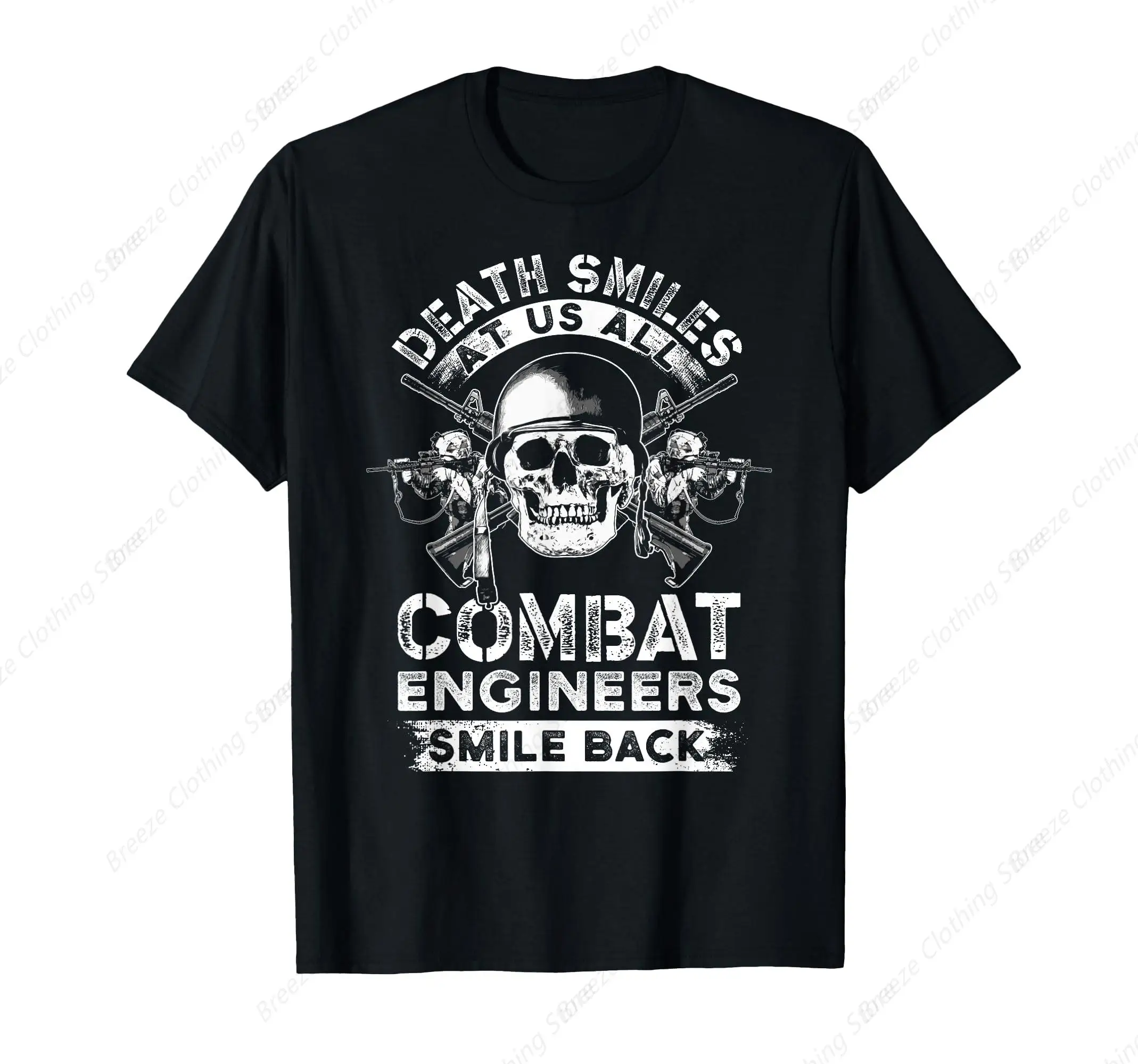 Combat Engineer Smiles USA Military Sapper T-Shirt