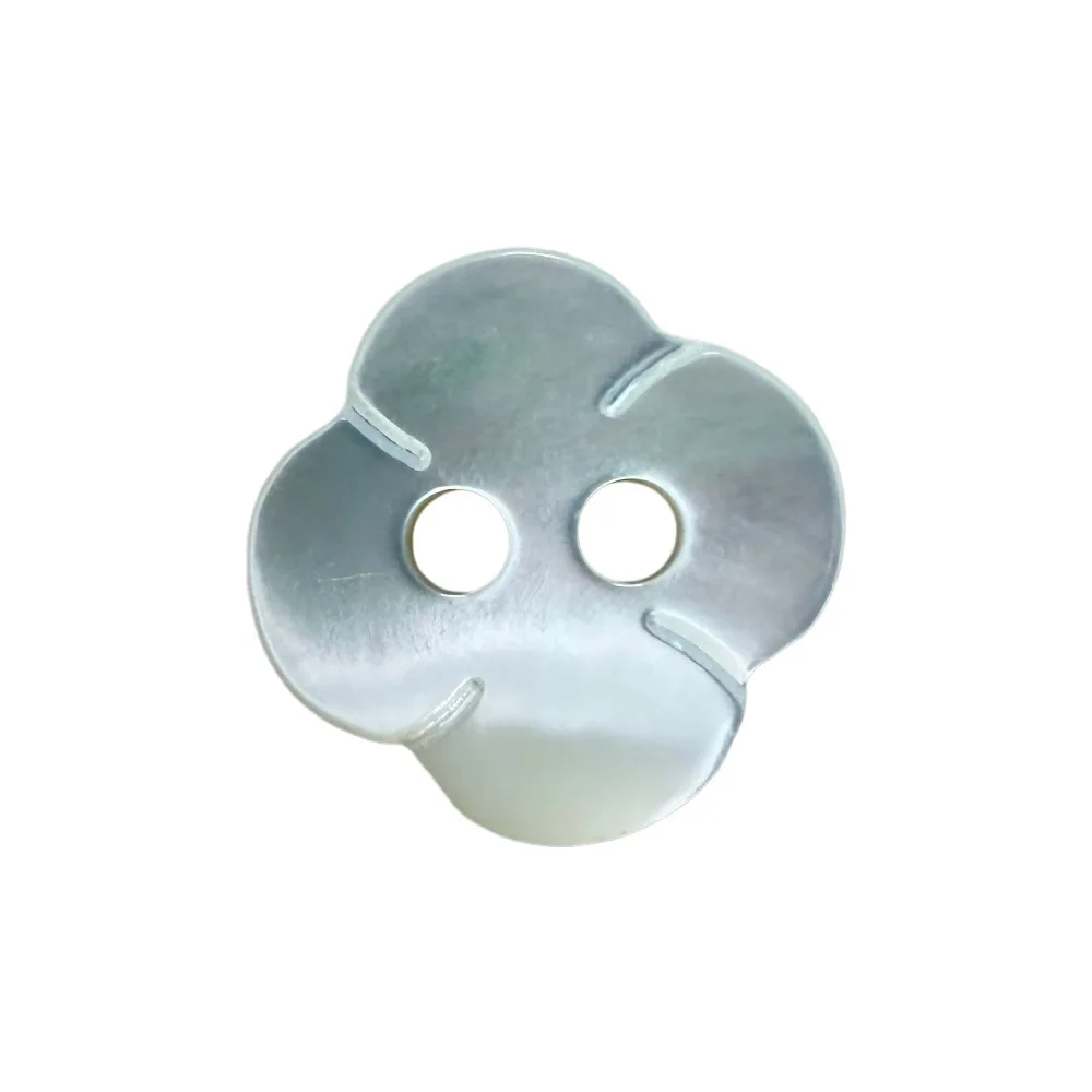 5pcs Clover Shape Chiffon Dress Shirt Button Clothing Decorative Buttons DIY Apparel Sewing Supplies Crafts