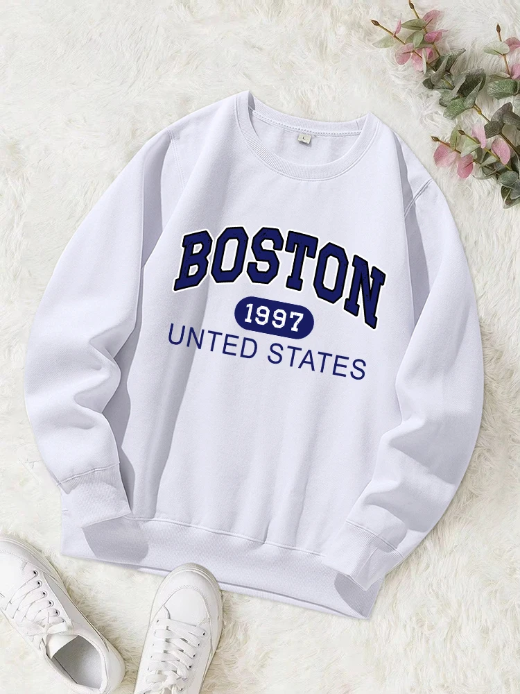 Boston 1997 United States Printing Sweatshirt Men Simple Soft Comfortable Hooded Street Fashion Hoodie Autumn Casual Tops Male