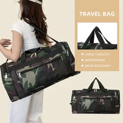 Bolsa de viaje impermeable para hombre, bolso de equipaje multifuncional, Camuflaje, gran capacidad, almacenamiento de viaje de negocios, bolsas de hombro