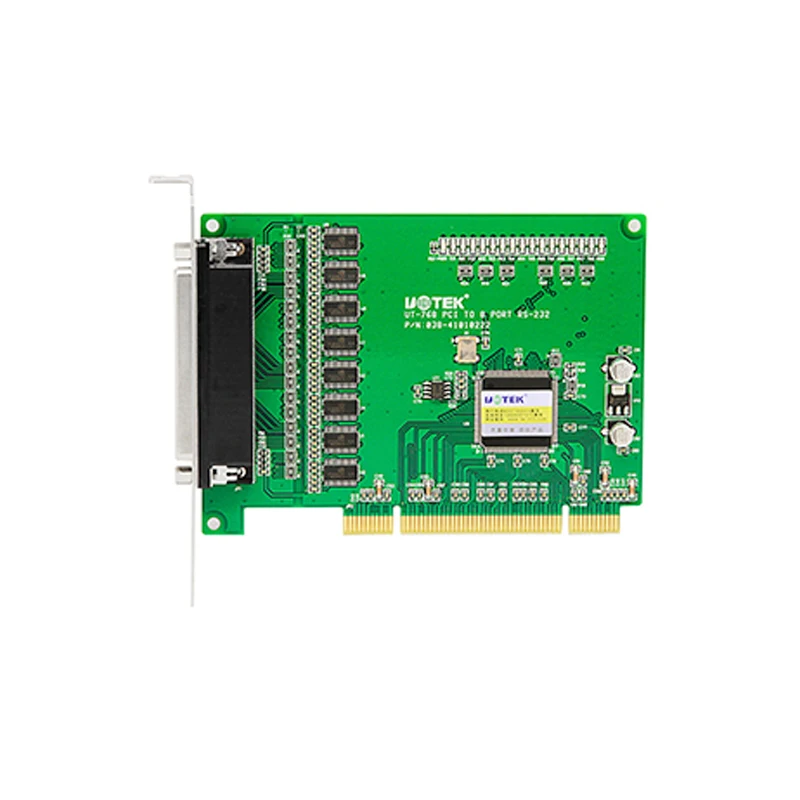 New UOTEK Industrial PCI to RS-232 Serial Card RS232 8 Ports High Speed DR62 Converter DB9 Connector UT-768