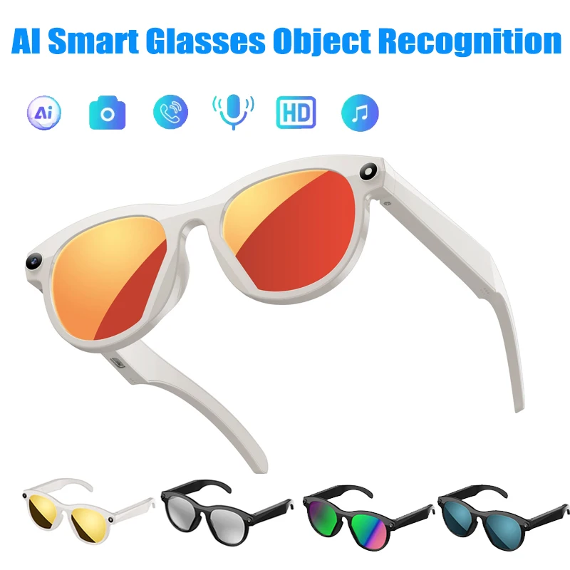 

Умные очки с ИИ: HD-камера, перевод, фото/видеозапись, многофункциональные, Bluetooth-звонки, голосовой помощник, музыка