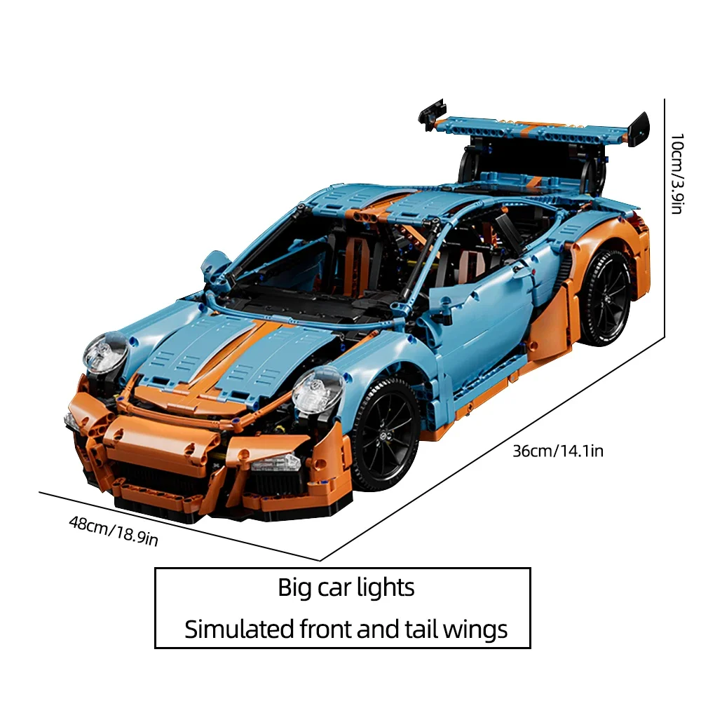 3500PCS New Scale Supercar Racing Car Vehicle Sport Model Building Blocks Kid Educational Toy Christmas Birthdays Gifts Set