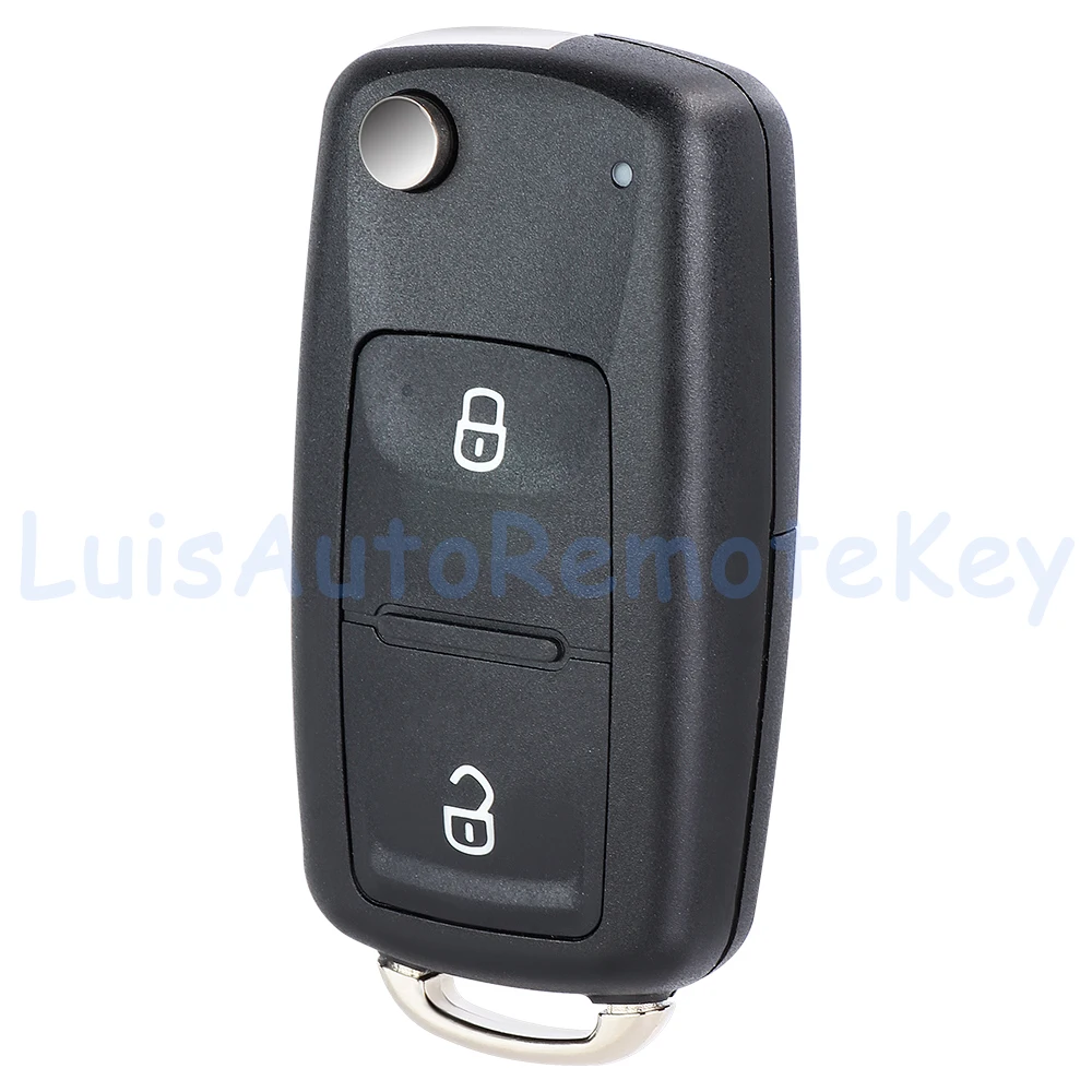 2 Buttons Flip Remote Key Fob 315MHz / 433MHz ID48 Chip for Volkswagen Amarok Transporter 2010-2016 7E0 837 202AD, 5K0 831 202AD view 4