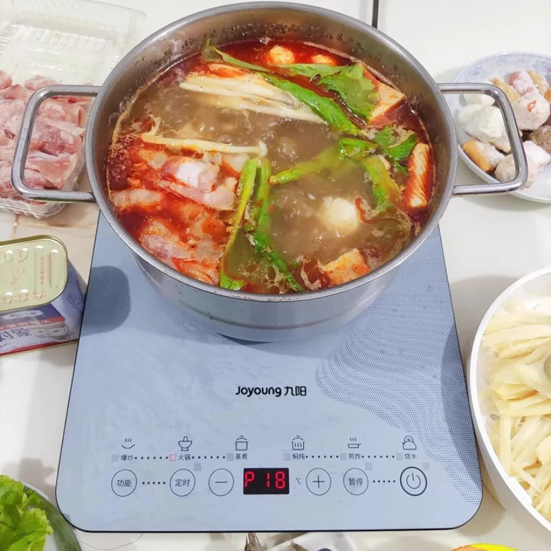 

Индукционная плита, новая сковорода с горячей кастрюлей, универсальная кастрюля, энергосберегающая индукционная плита для общежития, ультратонкая бытовая плита небольшого размера