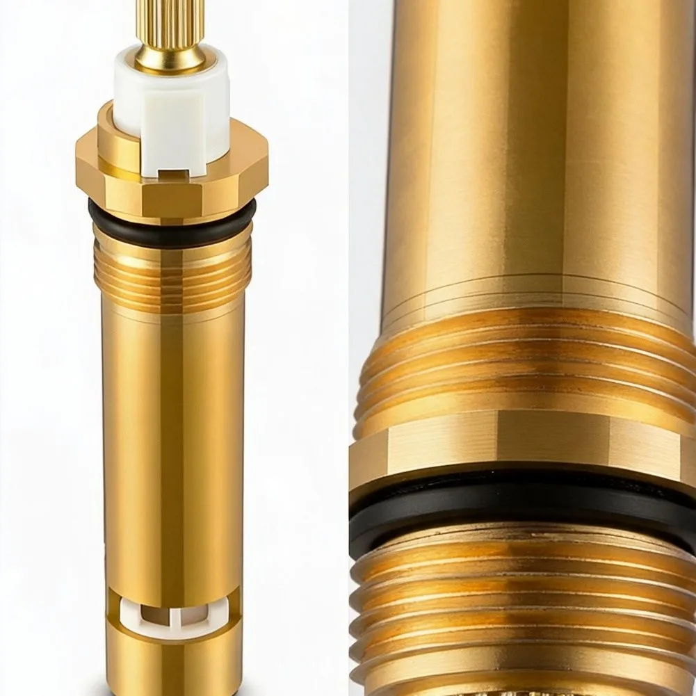Copper Cartridge Compatible With 910-035 Shower Valve Faucet Replacement Part Brass Core For Bathroom Plumbing Repair