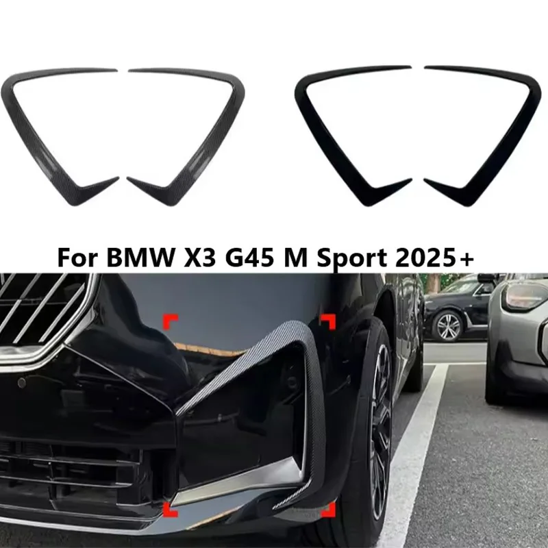 

Car Front Foglight Trim Cover For BMW X3 G45 M Sport 2025+ Wind Knife Splitter Spoiler Exterior Tuning Car Accessories