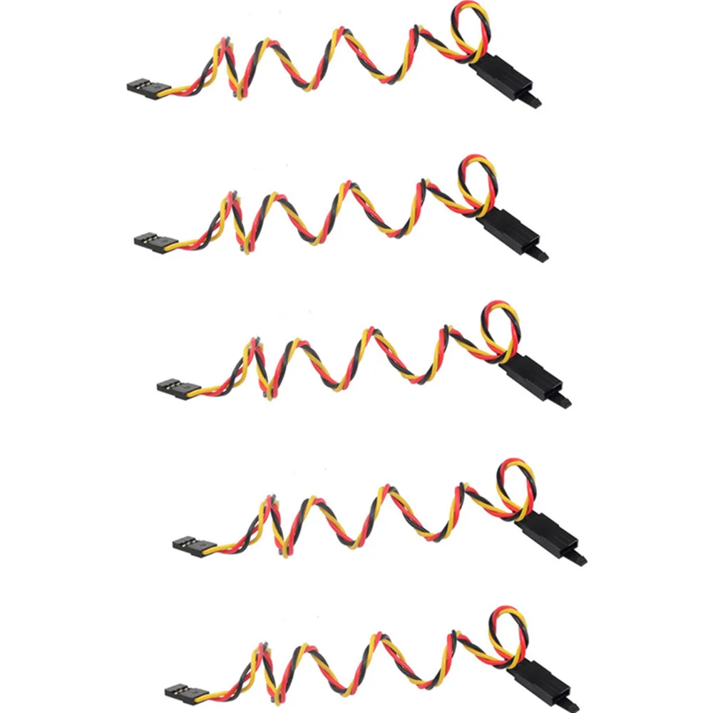 5PCS AMASS 75cm JR Servo Connector with Hook Twisted Wire 22AWG PVC Wrapped Extension Cable for RC Models