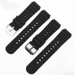 For Luminox Safety Diving Silicone Solid Stainless Steel Buckle Watch Strap Army Style Watch 0321 0301 Men's Rubber Watchbands