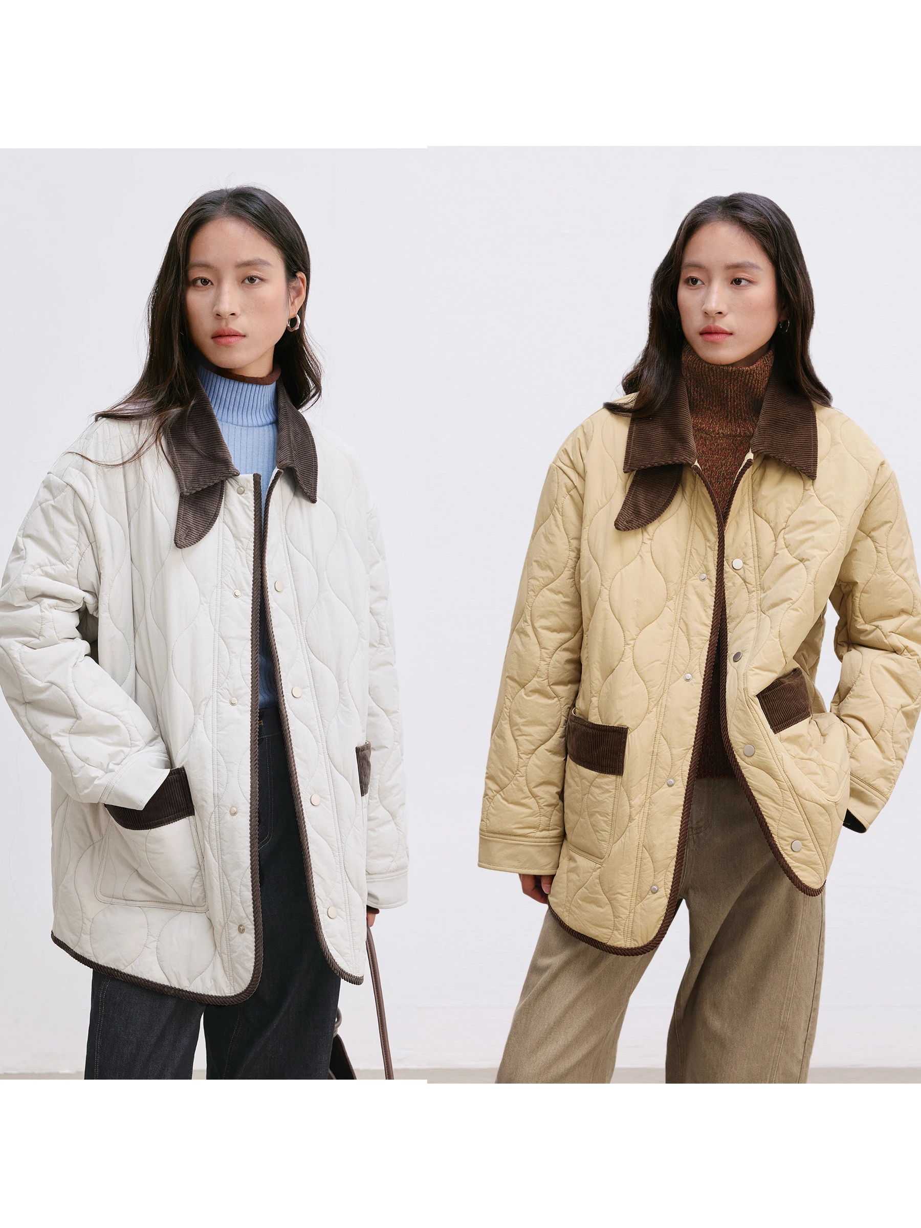 

Женское хлопковое пальто DotDrobe с отложным воротником и узором «Тыква», осенне-зимняя новинка, два цвета, длинный рукав