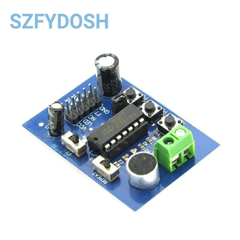 1pcs ISD1820 Voice Recording Recorder Module With Mic Sound Audio Loudspeaker For Arduino