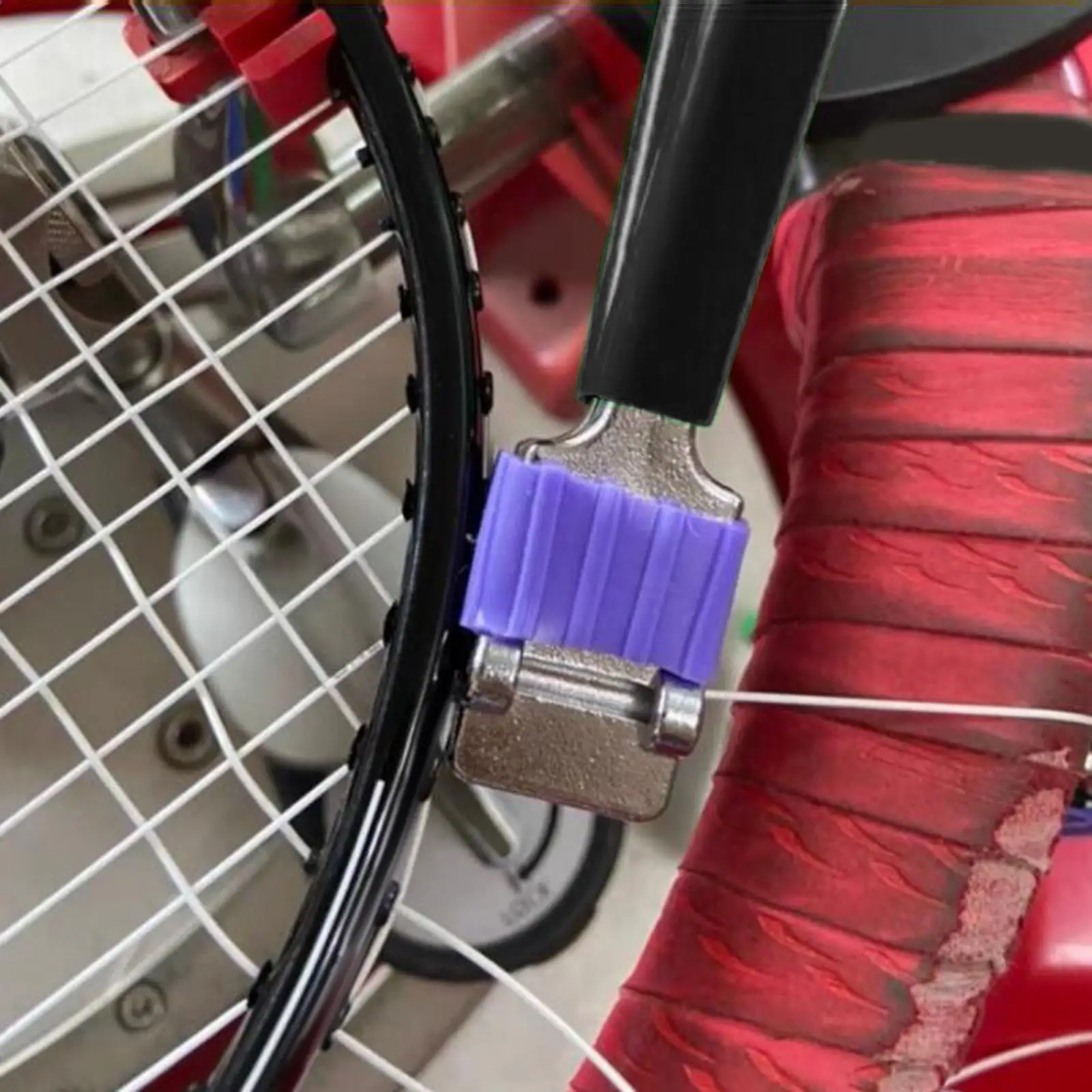 Tennis and Badminton Racket Stringing Clamp Wide Head Alloy Starter Tool for Squash String Repair