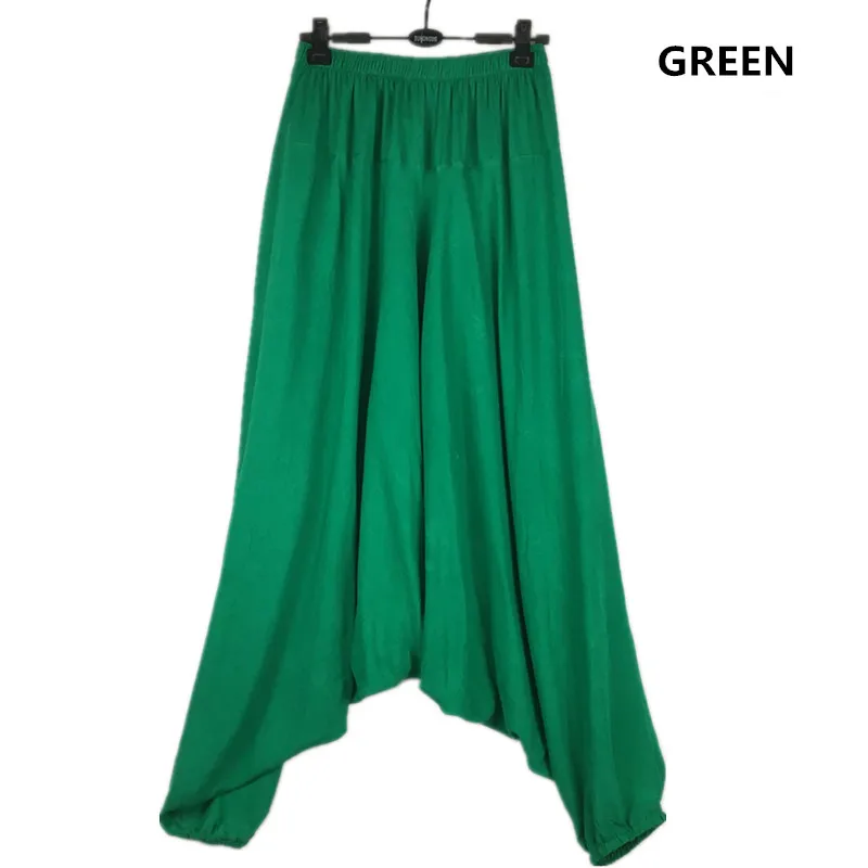 2025 Lente Vrouwen Casual Losse Harembroek Effen Elastische Taille Zomer Wijde Pijpen Broek Plus size Katoen linnen Broek 4XL 5XL
