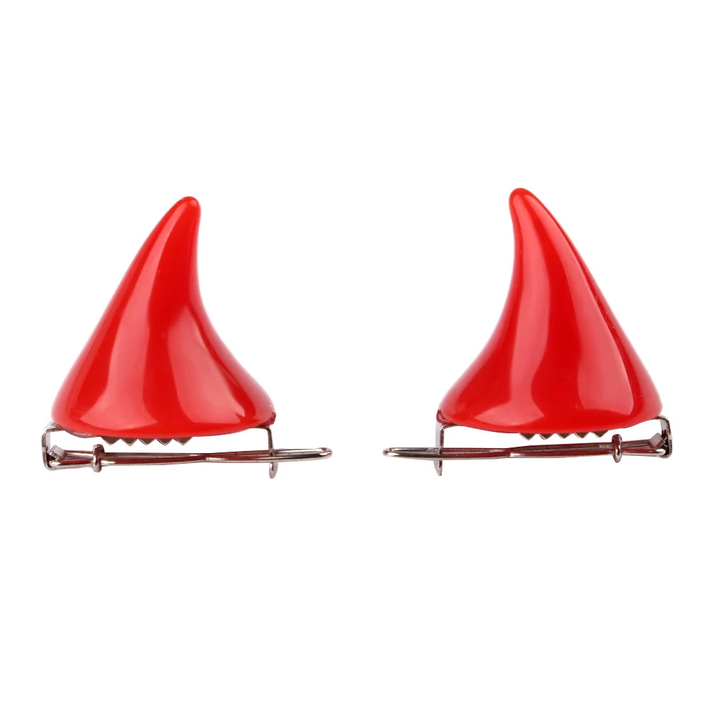 

Lovely Girl Lady Dress Stereo Barrette Cute 1 Pair Double Women Hair Clip Halloween Cosplay Devil Horn Ear Clip Hairpin