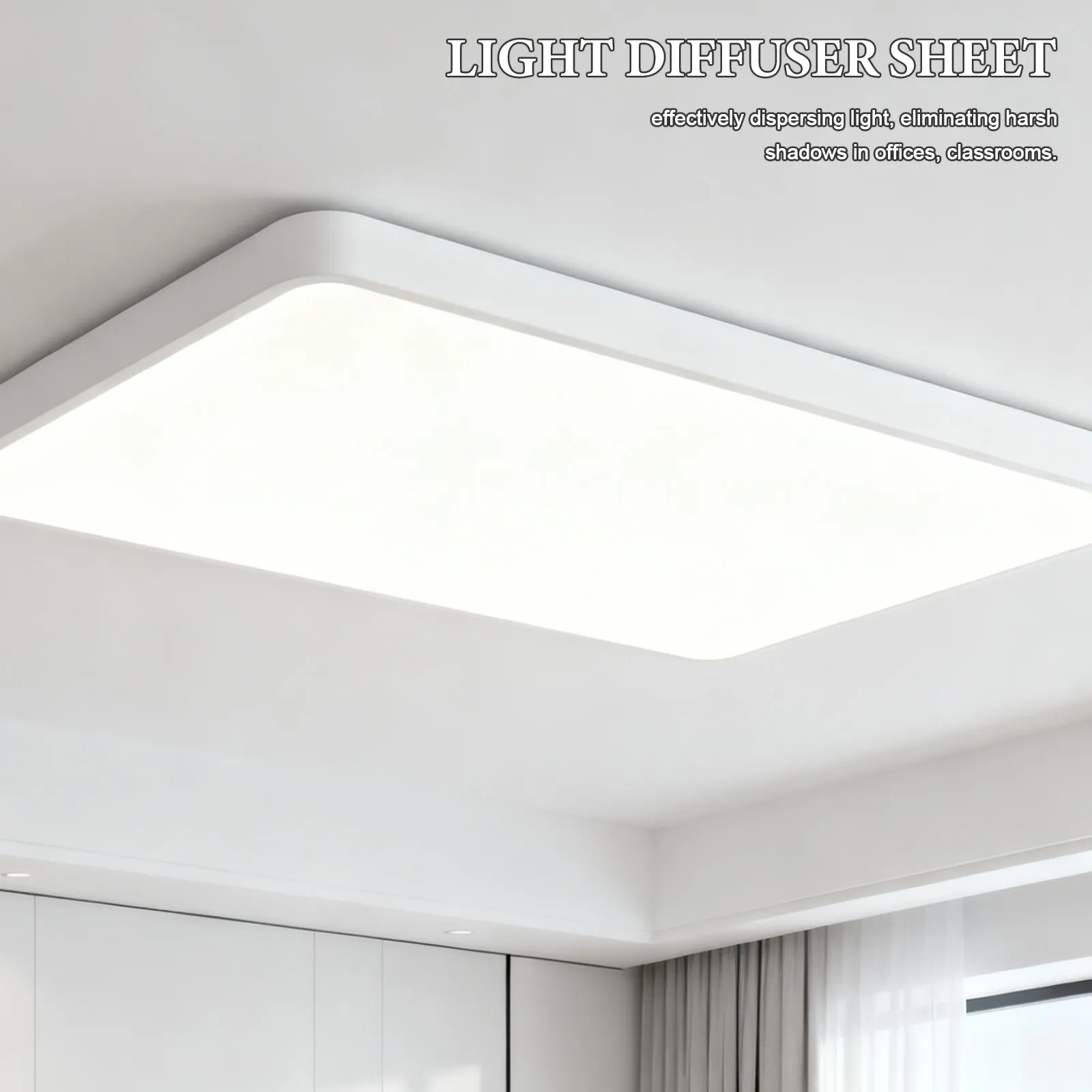 

Ceiling Light Diffuser Acrylic Fluorescent Light Cover 15.7x11.8 Drop Ceiling Lighting Panel Replacement Cover for Office